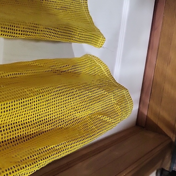 Women Yellow Deep V Neck Jumpsuit P Long Sleeve Bodysuit XL - Picture 6 of 6